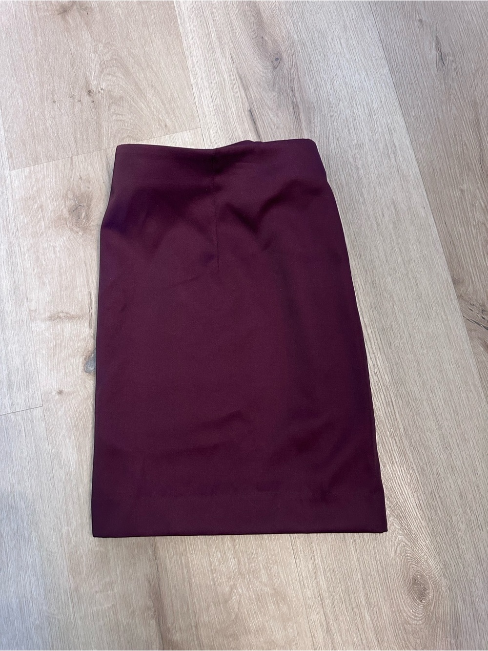 Women's Straight Mini Skirt in Deep Red - Picture 2 of 4